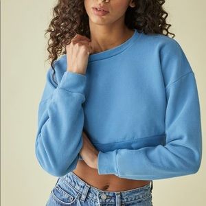 Reformation hunter crop sweatshirt